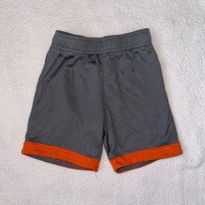 2T grey shorts with orange trim